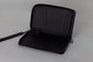 Pairre 2P passport wallet in black leather - open interior showing passport slots and card pockets